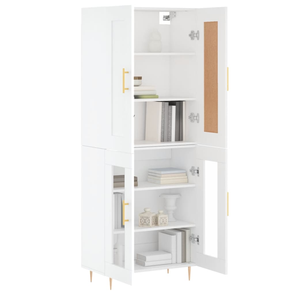 Buffet haut Blanc 69,5x34x180 cm Bois d'ingénierie - XIOS