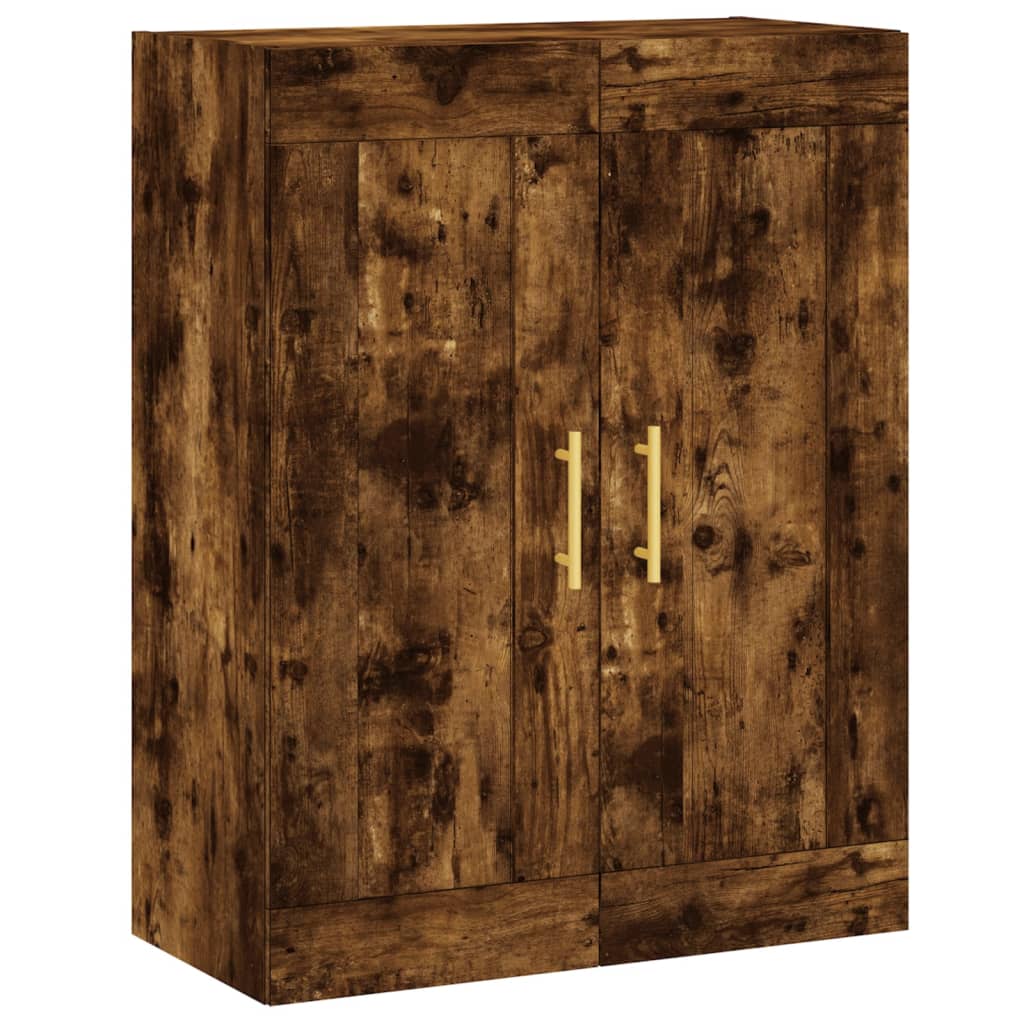 Buffet haut Chêne fumé 69,5x34x180 cm Bois d'ingénierie - XIOS