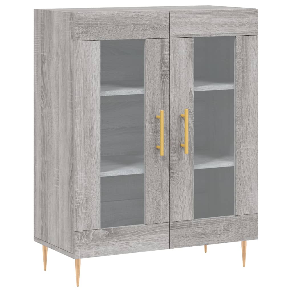 Buffet haut Sonoma gris 69,5x34x180 cm Bois d'ingénierie - XIOS
