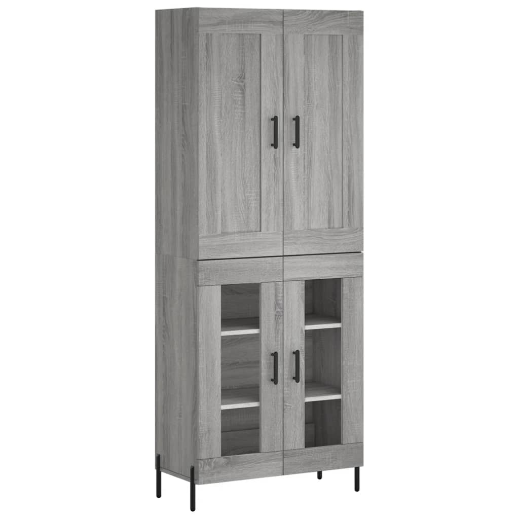 Buffet haut Sonoma gris 69,5x34x180 cm Bois d'ingénierie - XIOS