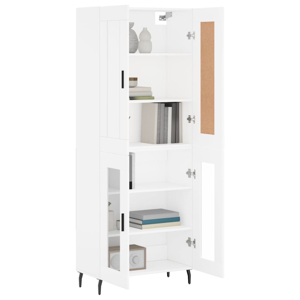 Buffet haut Blanc 69,5x34x180 cm Bois d'ingénierie - XIOS