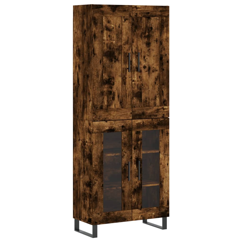 Buffet haut Chêne fumé 69,5x34x180 cm Bois d'ingénierie - XIOS