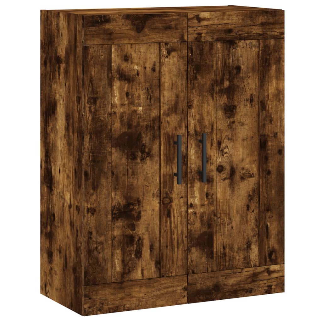Buffet haut Chêne fumé 69,5x34x180 cm Bois d'ingénierie - XIOS
