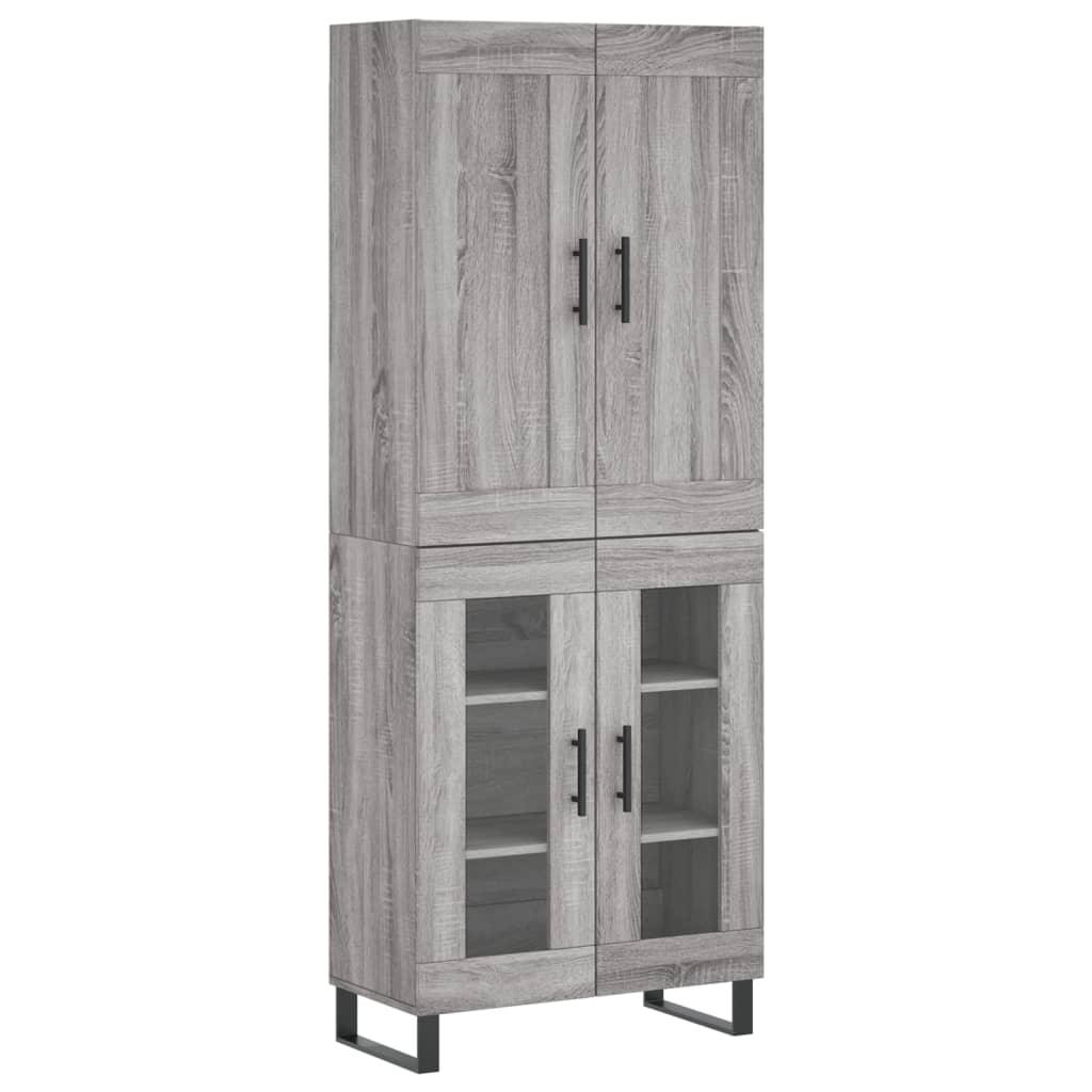 Buffet haut Sonoma gris 69,5x34x180 cm Bois d'ingénierie - XIOS