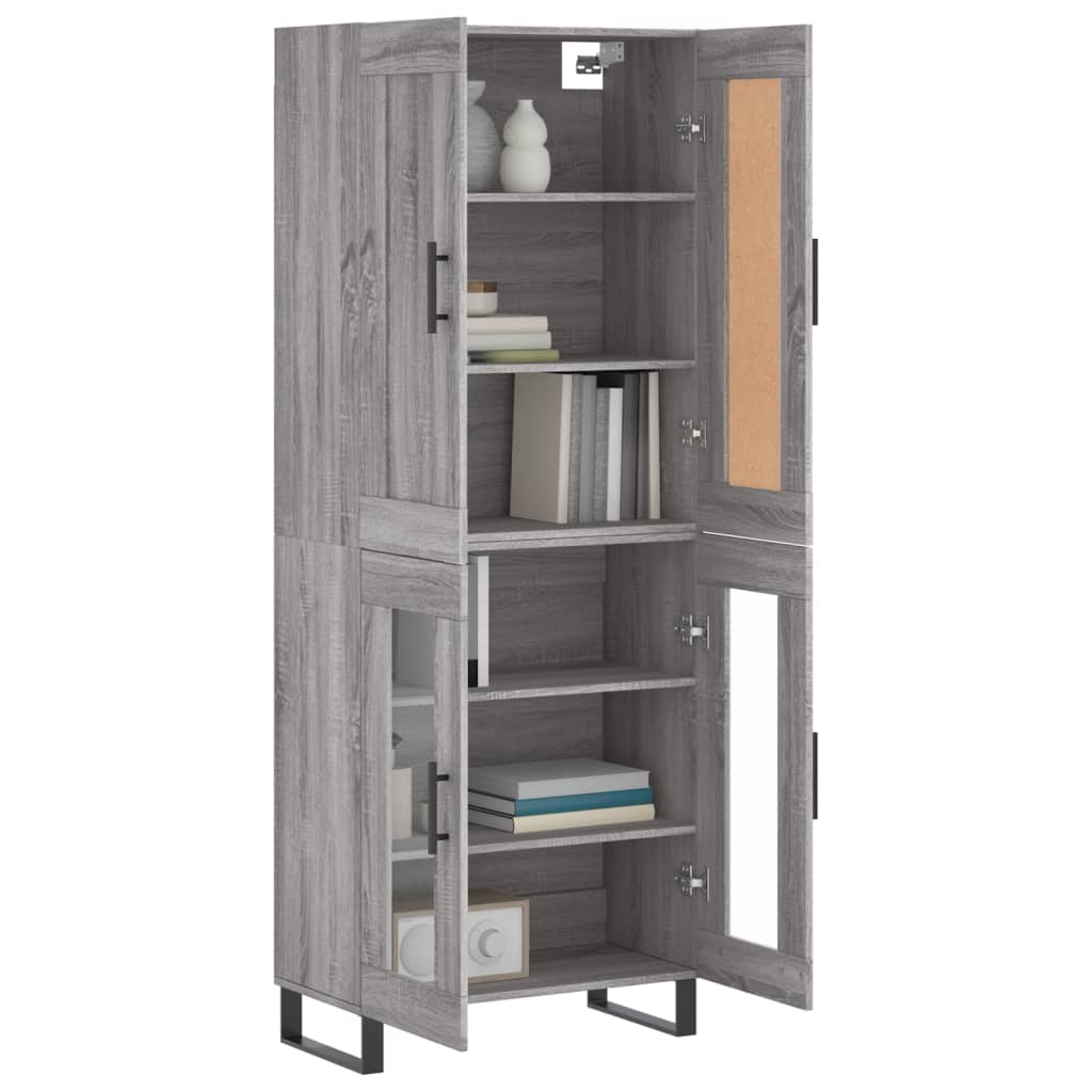 Buffet haut Sonoma gris 69,5x34x180 cm Bois d'ingénierie - XIOS