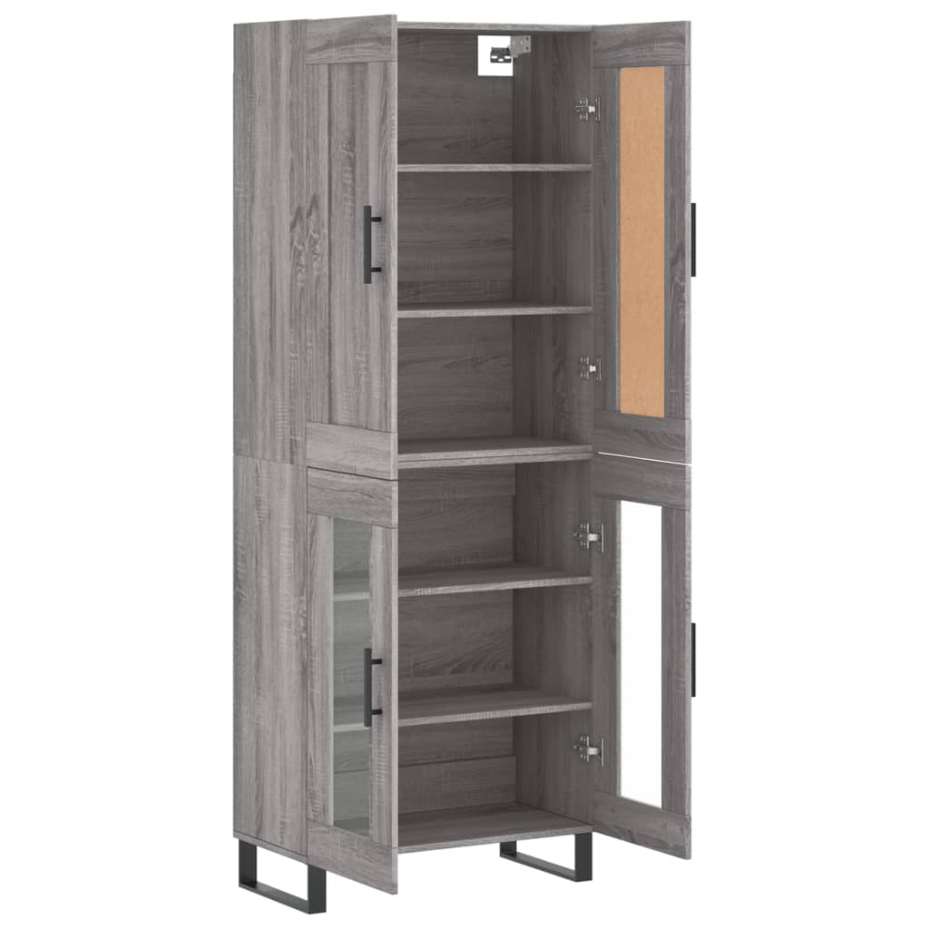 Buffet haut Sonoma gris 69,5x34x180 cm Bois d'ingénierie - XIOS