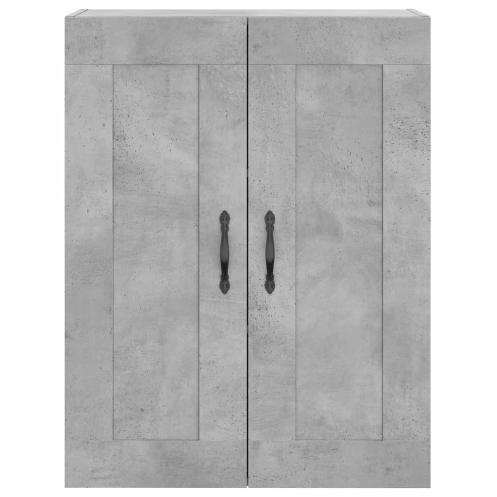 Buffet haut Gris béton 69,5x34x180 cm Bois d'ingénierie - XIOS
