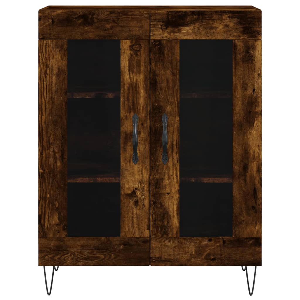 Buffet haut Chêne fumé 69,5x34x180 cm Bois d'ingénierie - XIOS