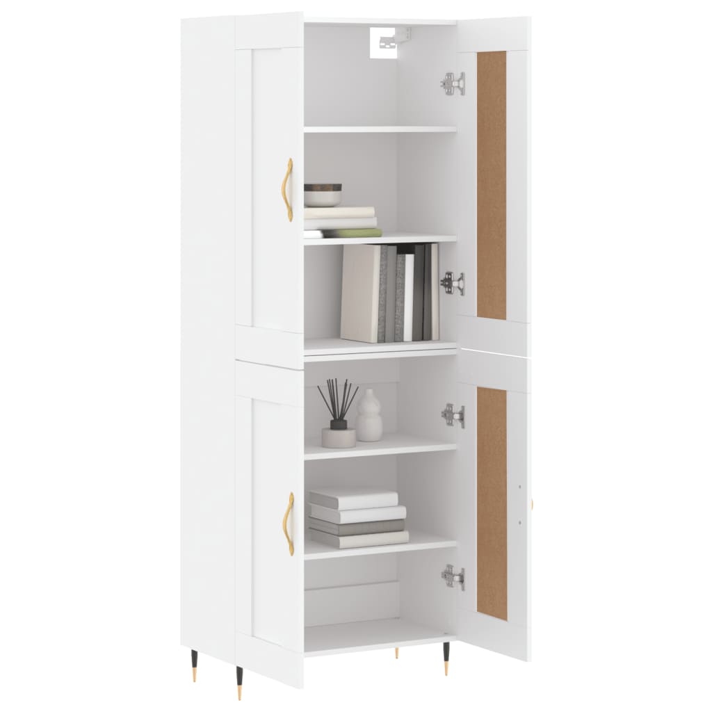 Buffet haut Blanc 69,5x34x180 cm Bois d'ingénierie - XIOS