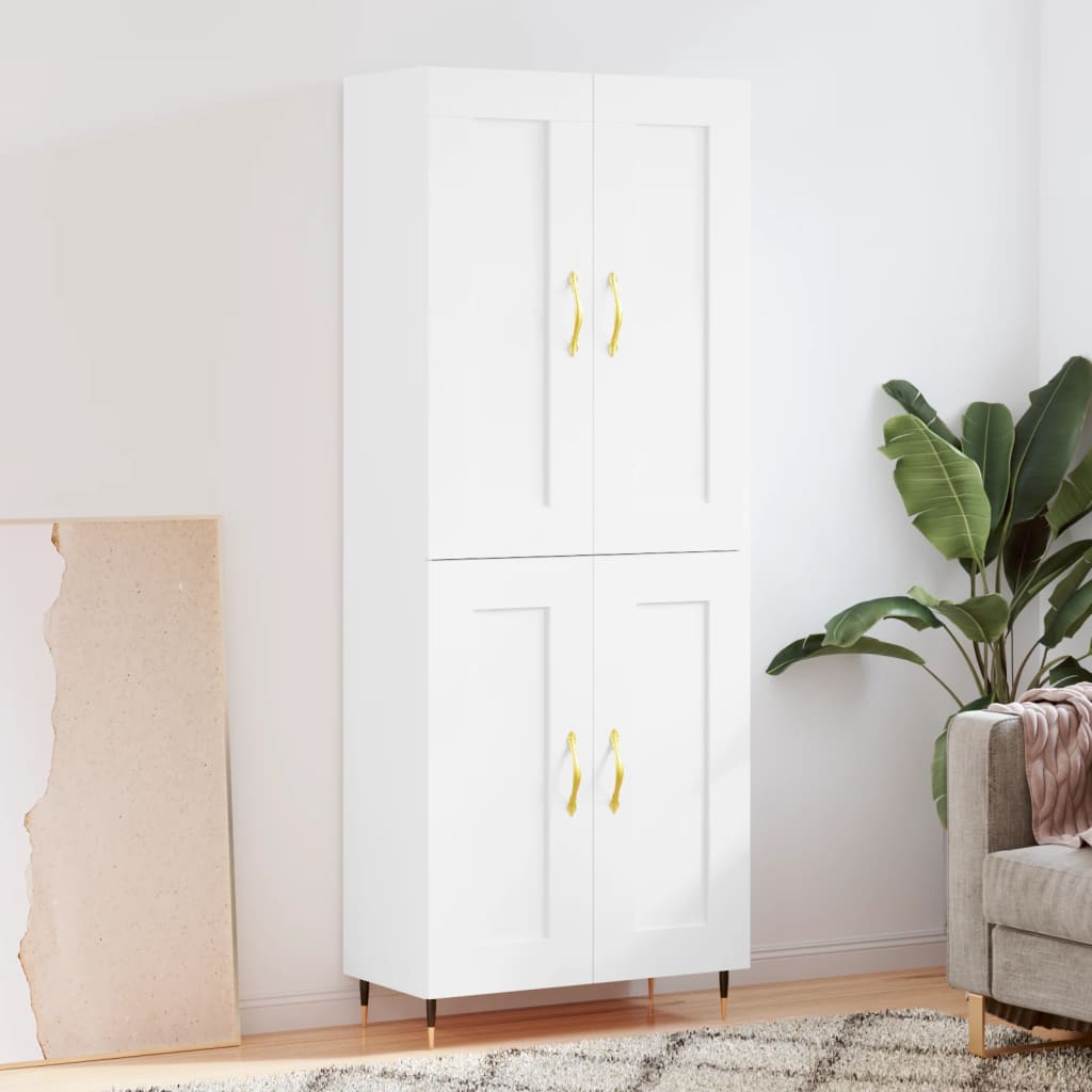 Buffet haut Blanc 69,5x34x180 cm Bois d'ingénierie - XIOS