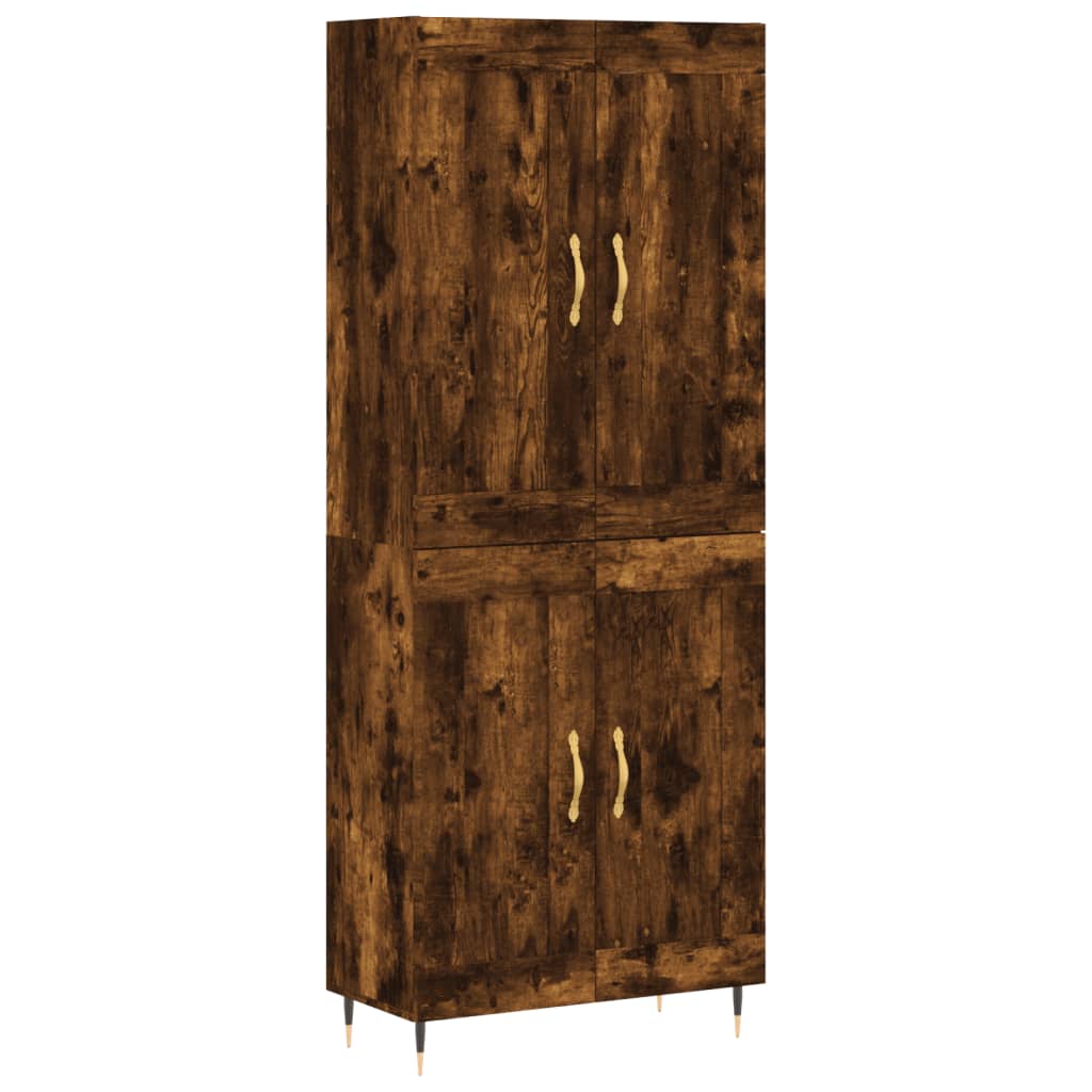 Buffet haut Chêne fumé 69,5x34x180 cm Bois d'ingénierie - XIOS