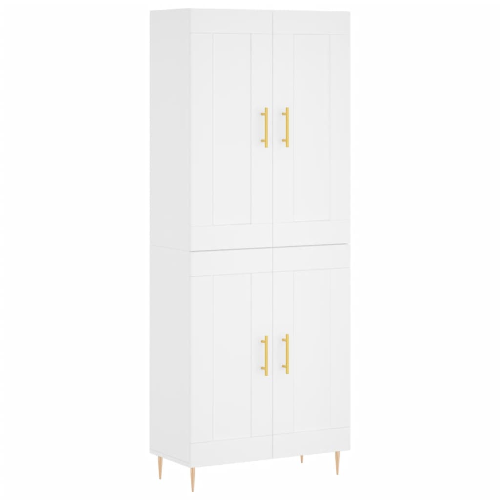 Buffet haut Blanc 69,5x34x180 cm Bois d'ingénierie - XIOS