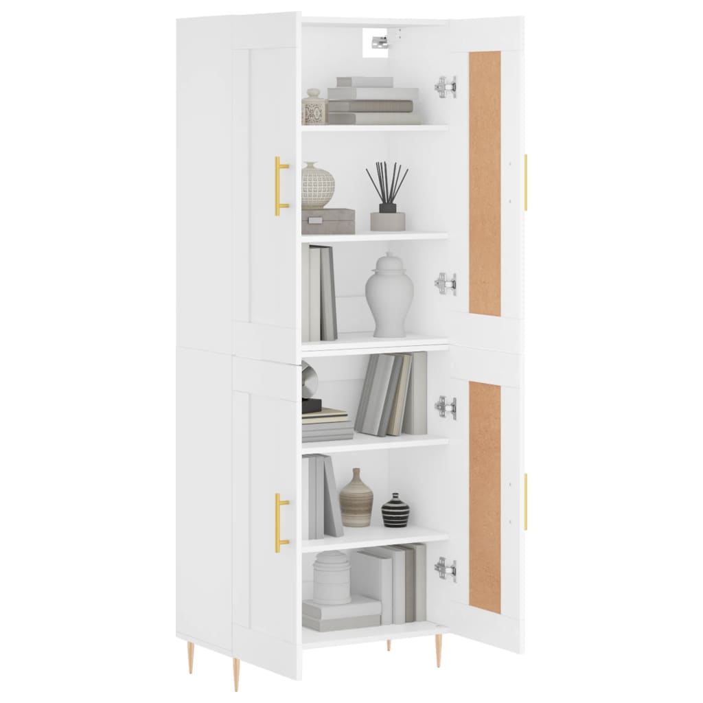 Buffet haut Blanc 69,5x34x180 cm Bois d'ingénierie - XIOS