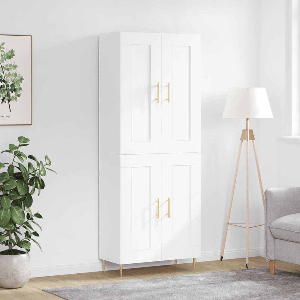 Buffet haut Blanc 69,5x34x180 cm Bois d'ingénierie - XIOS