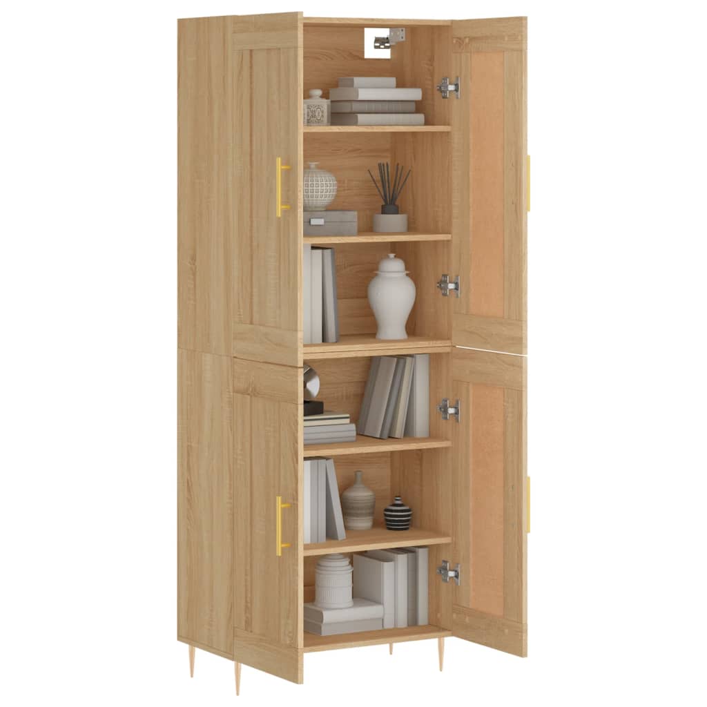 Buffet haut Chêne sonoma 69,5x34x180 cm Bois d'ingénierie - XIOS