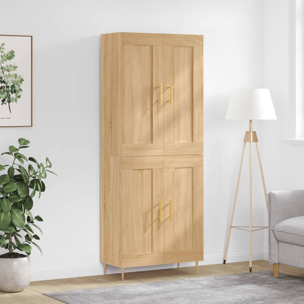 Buffet haut Chêne sonoma 69,5x34x180 cm Bois d'ingénierie - XIOS