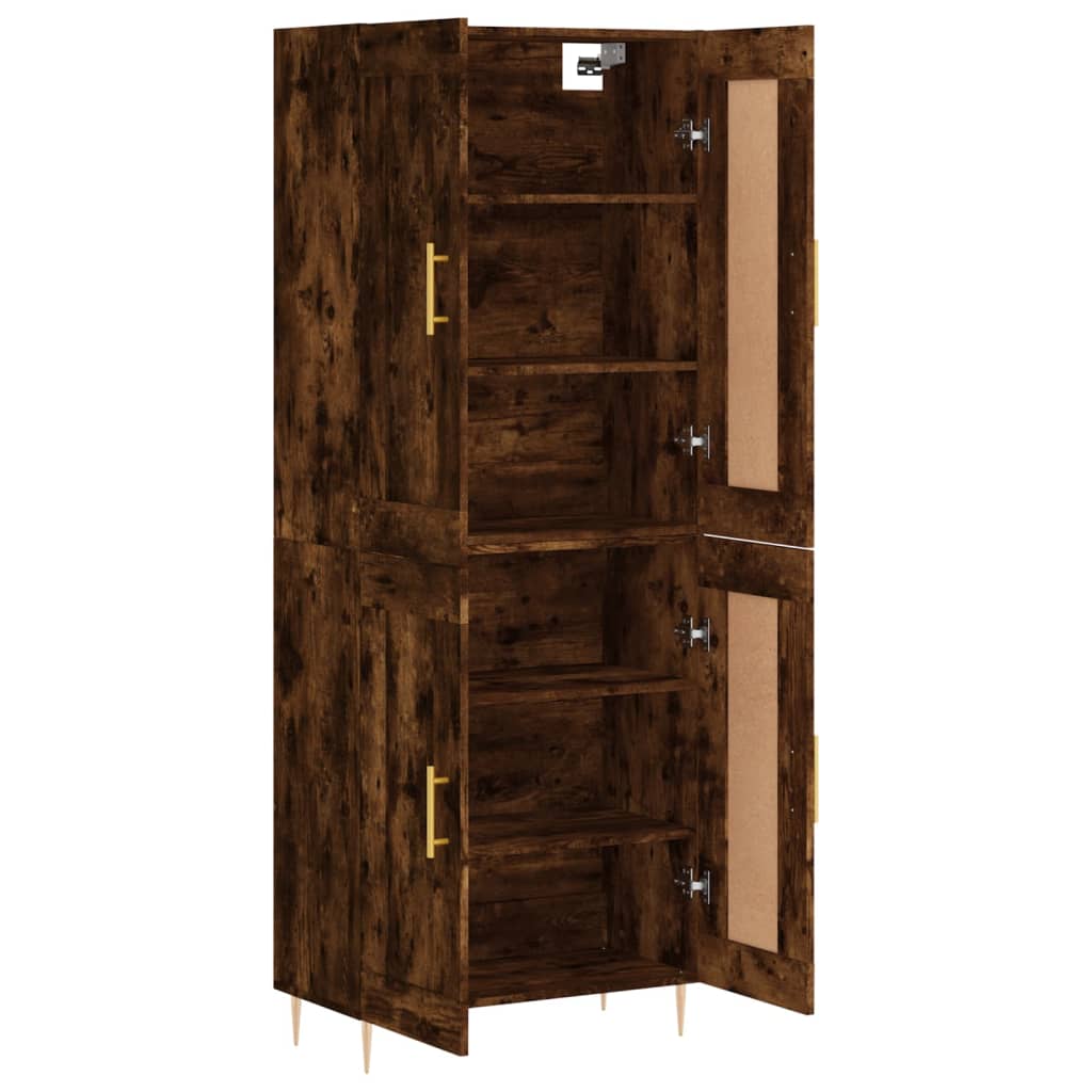 Buffet haut Chêne fumé 69,5x34x180 cm Bois d'ingénierie - XIOS