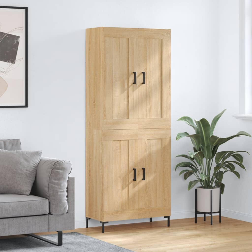 Buffet haut Chêne sonoma 69,5x34x180 cm Bois d'ingénierie - XIOS