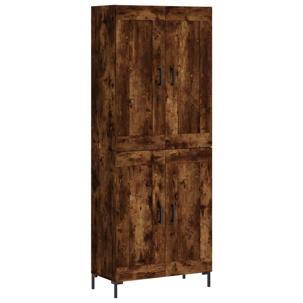 Buffet haut Chêne fumé 69,5x34x180 cm Bois d'ingénierie - XIOS