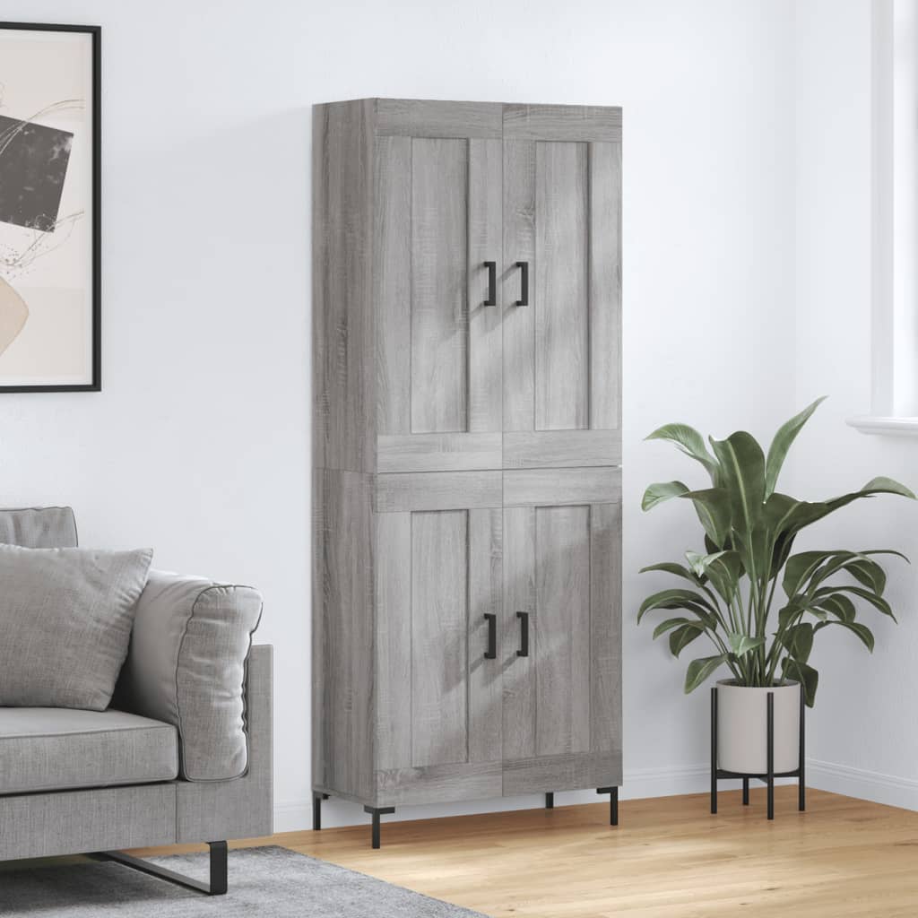 Buffet haut Sonoma gris 69,5x34x180 cm Bois d'ingénierie - XIOS
