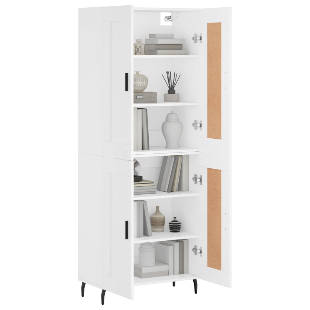 Buffet haut Blanc 69,5x34x180 cm Bois d'ingénierie - XIOS