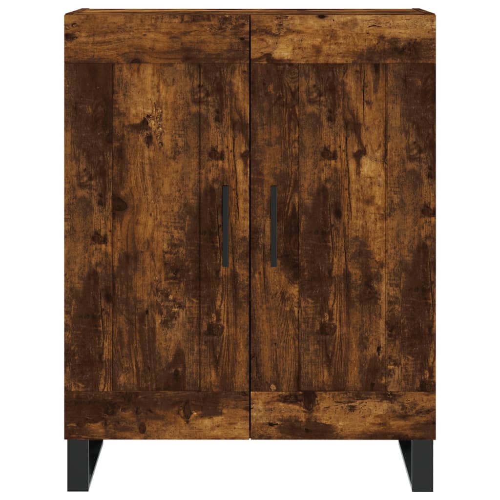 Buffet haut Chêne fumé 69,5x34x180 cm Bois d'ingénierie - XIOS