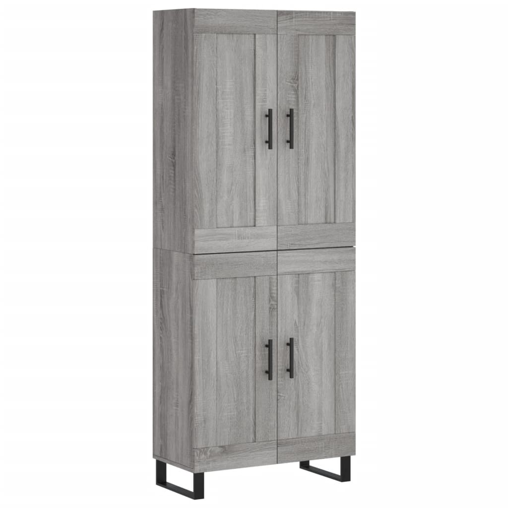 Buffet haut Sonoma gris 69,5x34x180 cm Bois d'ingénierie - XIOS