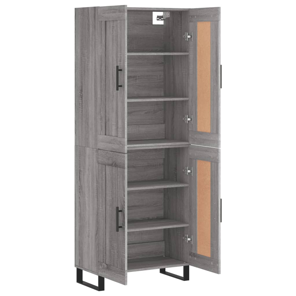Buffet haut Sonoma gris 69,5x34x180 cm Bois d'ingénierie - XIOS