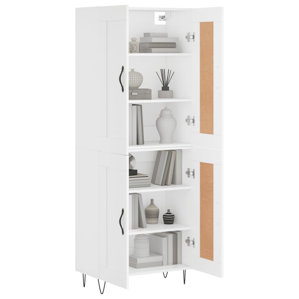 Buffet haut Blanc 69,5x34x180 cm Bois d'ingénierie - XIOS