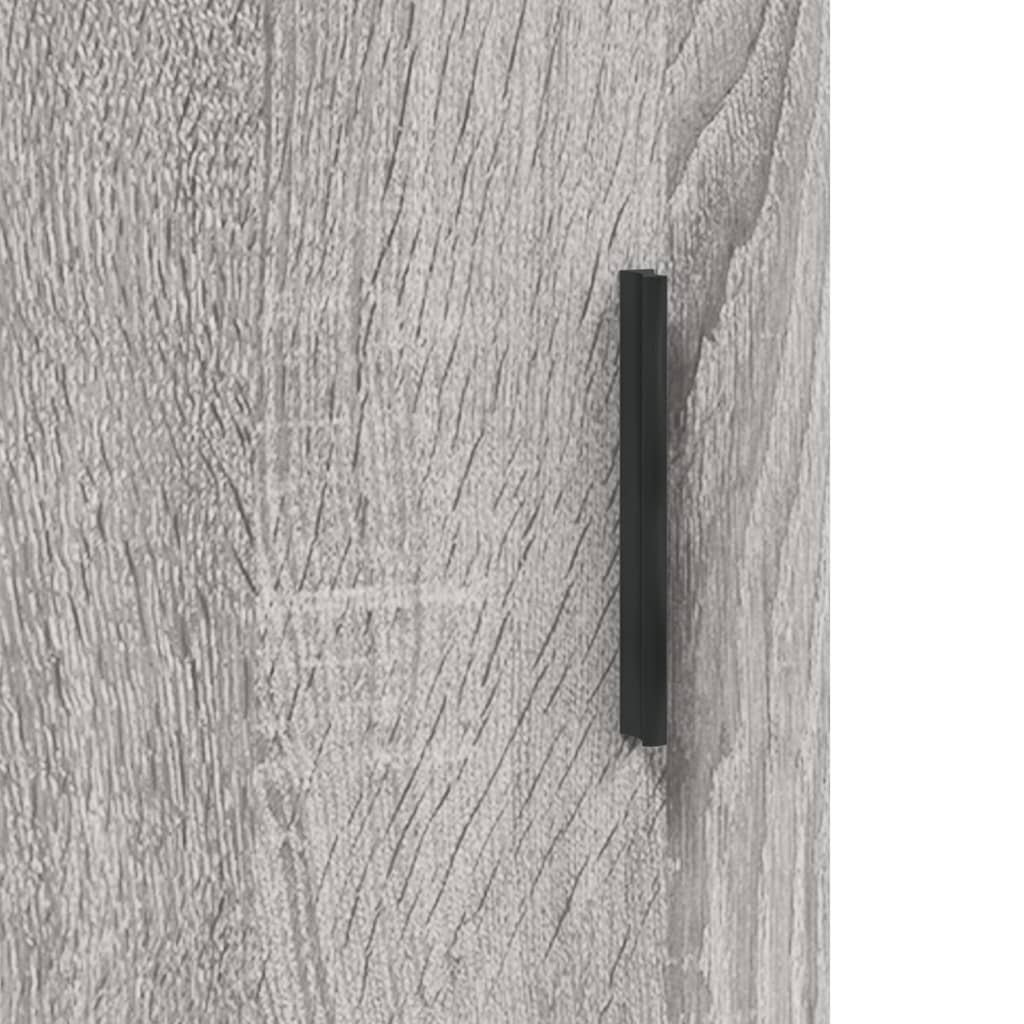 Buffet haut Sonoma gris 69,5x34x180 cm Bois d'ingénierie Buffets & bahuts vidaXL