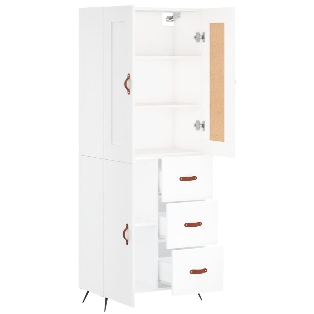 Buffet haut Blanc 69,5x34x180 cm Bois d'ingénierie - XIOS