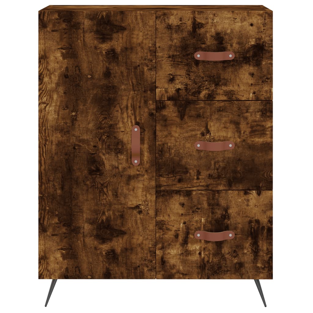 Buffet haut Chêne fumé 69,5x34x180 cm Bois d'ingénierie - XIOS
