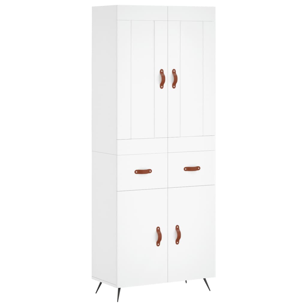 Buffet haut Blanc 69,5x34x180 cm Bois d'ingénierie - XIOS