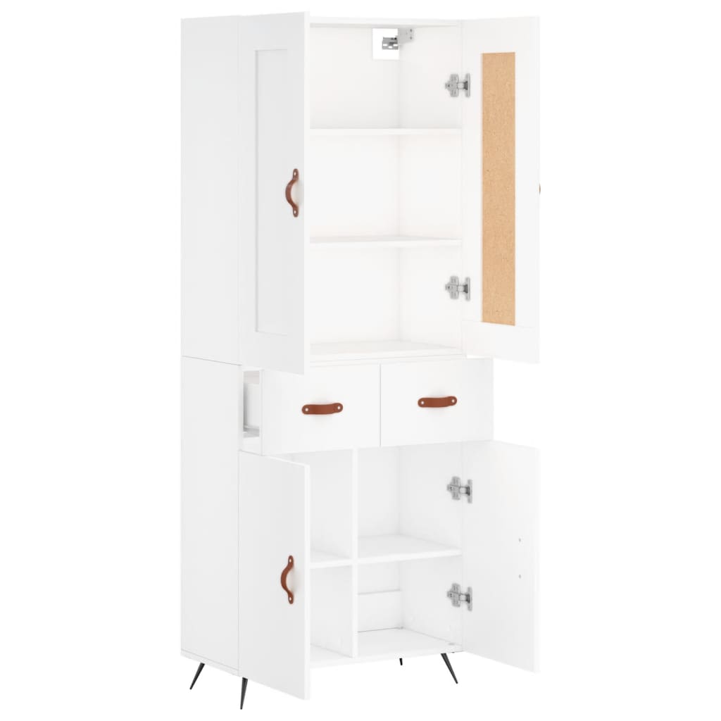 Buffet haut Blanc 69,5x34x180 cm Bois d'ingénierie - XIOS