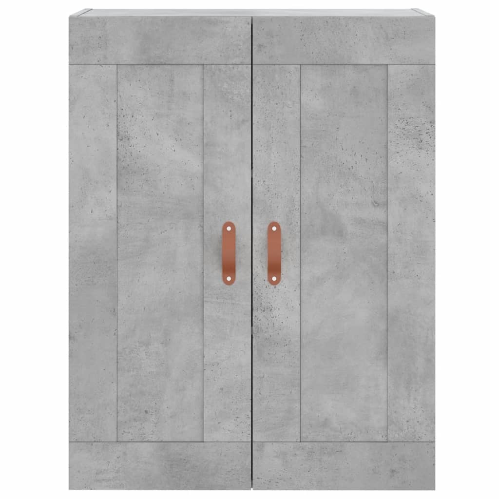 Buffet haut Gris béton 69,5x34x180 cm Bois d'ingénierie - XIOS