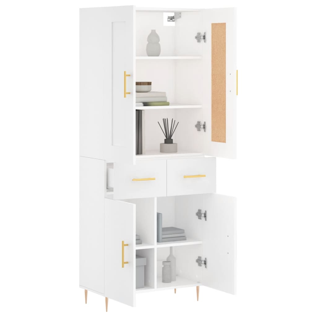 Buffet haut Blanc 69,5x34x180 cm Bois d'ingénierie - XIOS