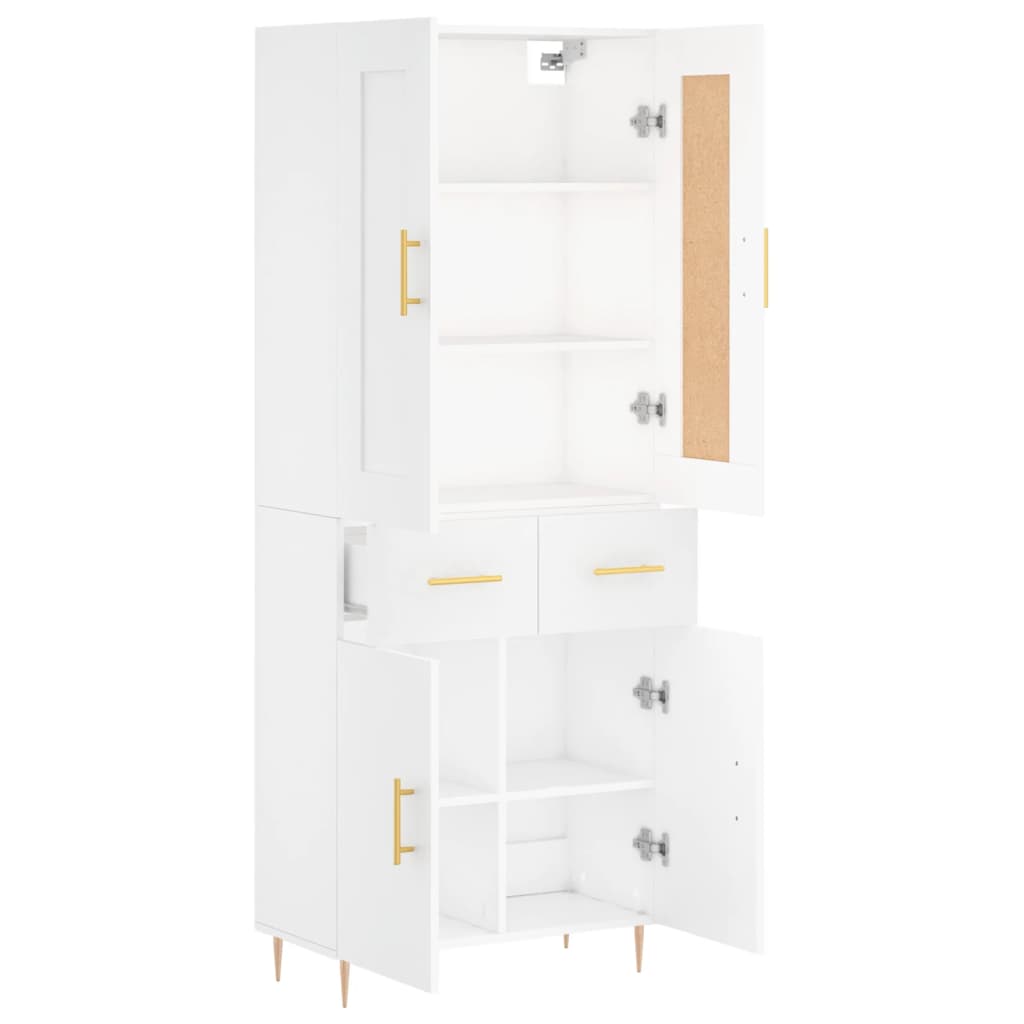 Buffet haut Blanc 69,5x34x180 cm Bois d'ingénierie - XIOS