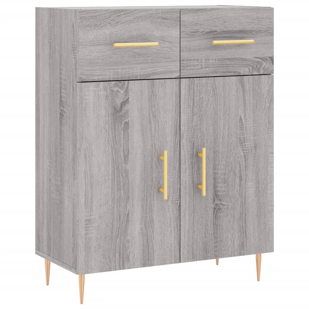 Buffet haut Sonoma gris 69,5x34x180 cm Bois d'ingénierie - XIOS