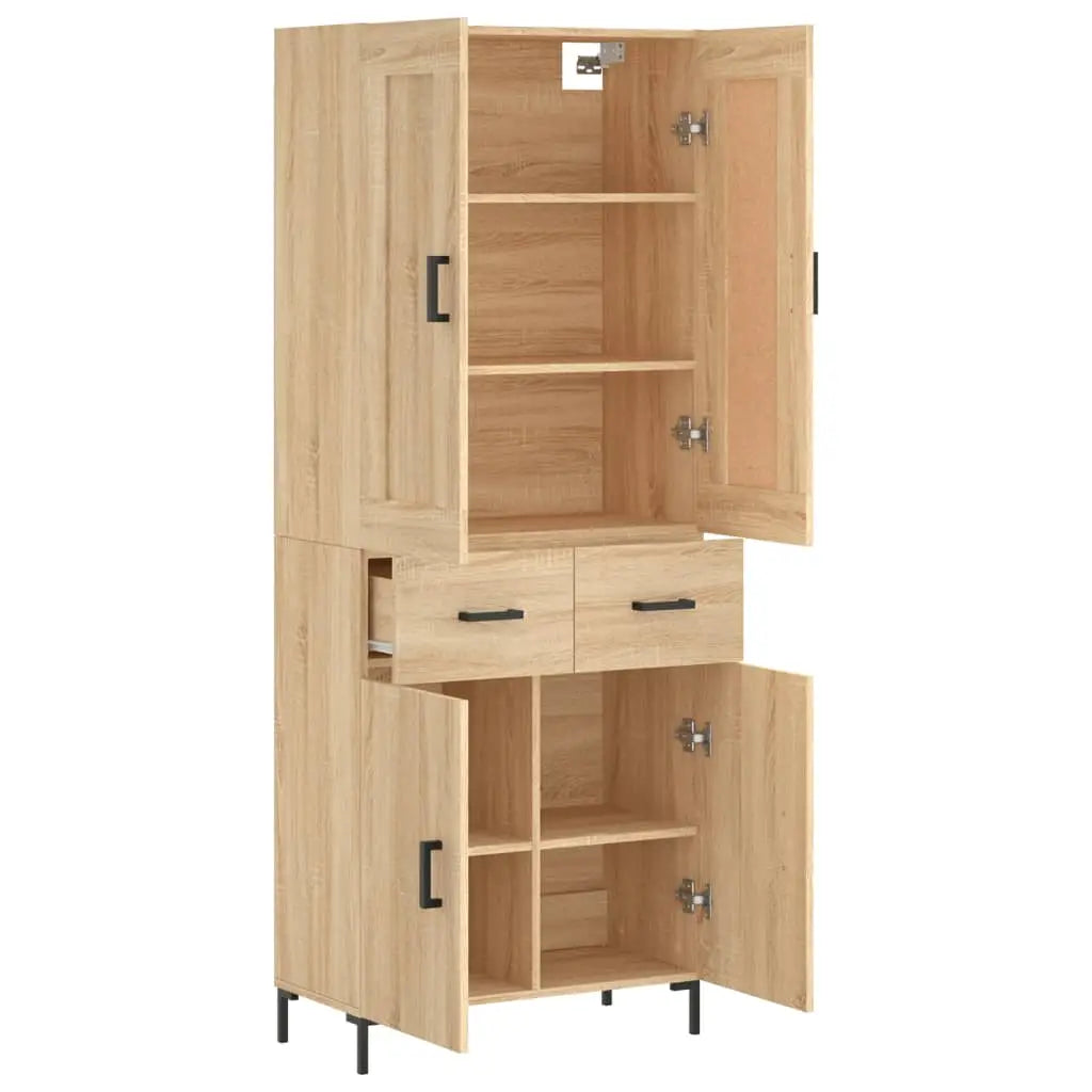 Buffet haut Chêne sonoma 69,5x34x180 cm Bois d’ingénierie - XIOS