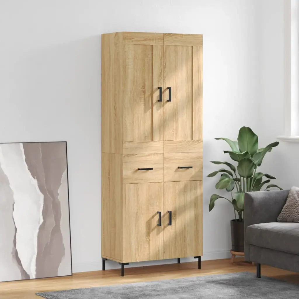Buffet haut Chêne sonoma 69,5x34x180 cm Bois d’ingénierie - XIOS