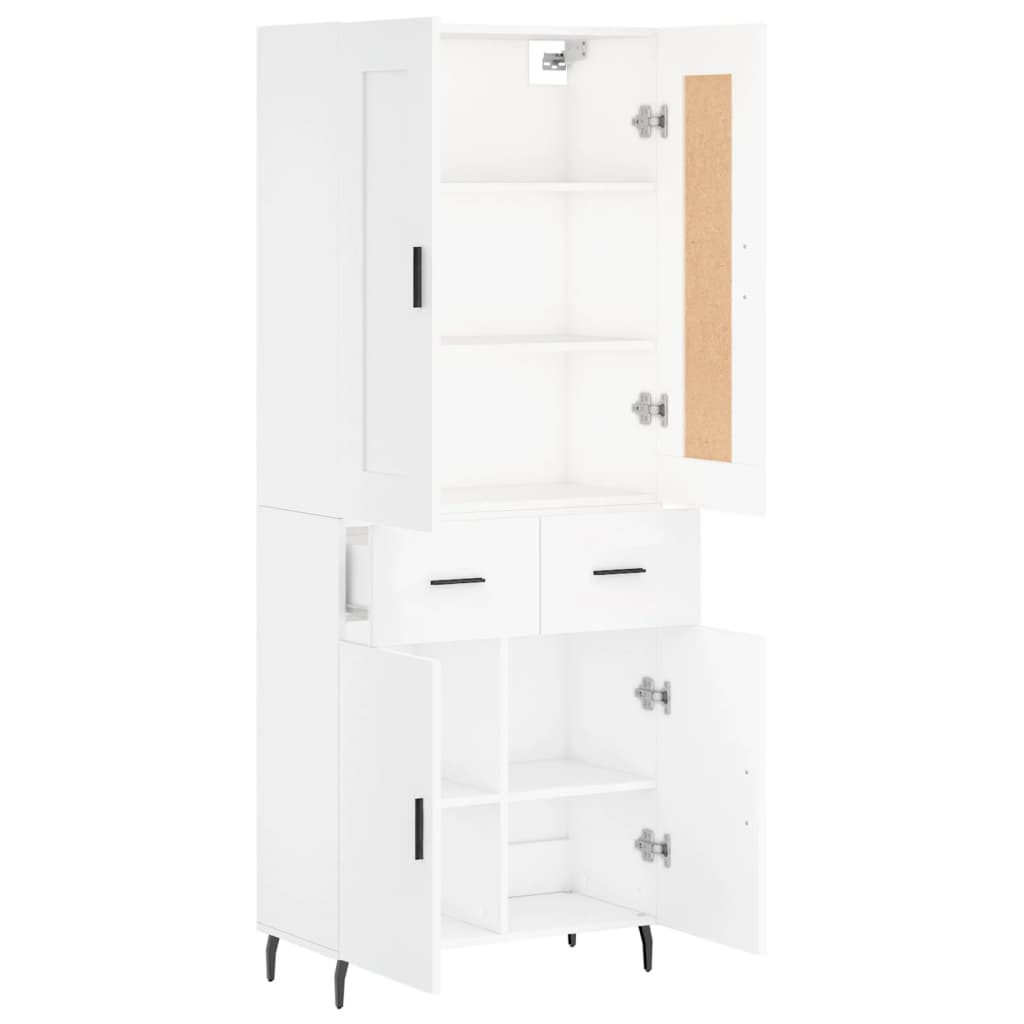 Buffet haut Blanc 69,5x34x180 cm Bois d'ingénierie - XIOS