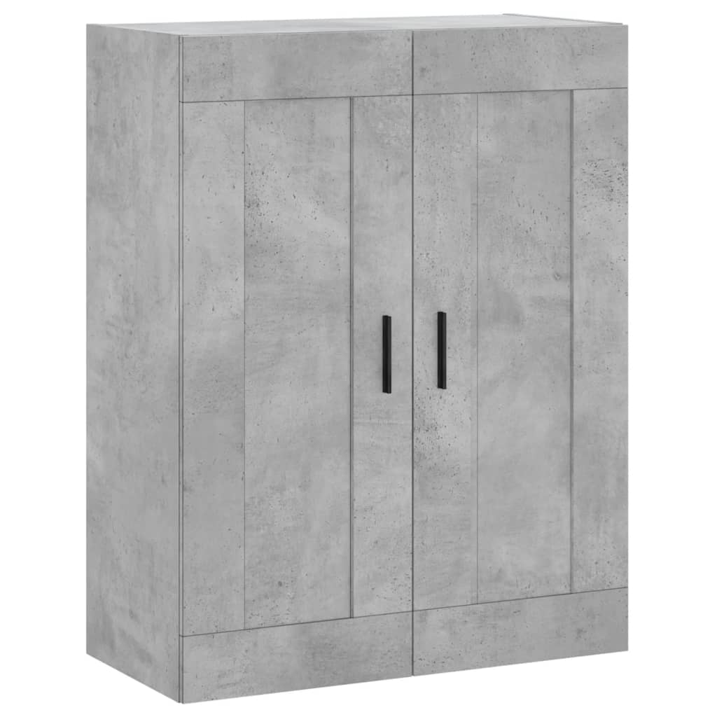 Buffet haut Gris béton 69,5x34x180 cm Bois d'ingénierie - XIOS