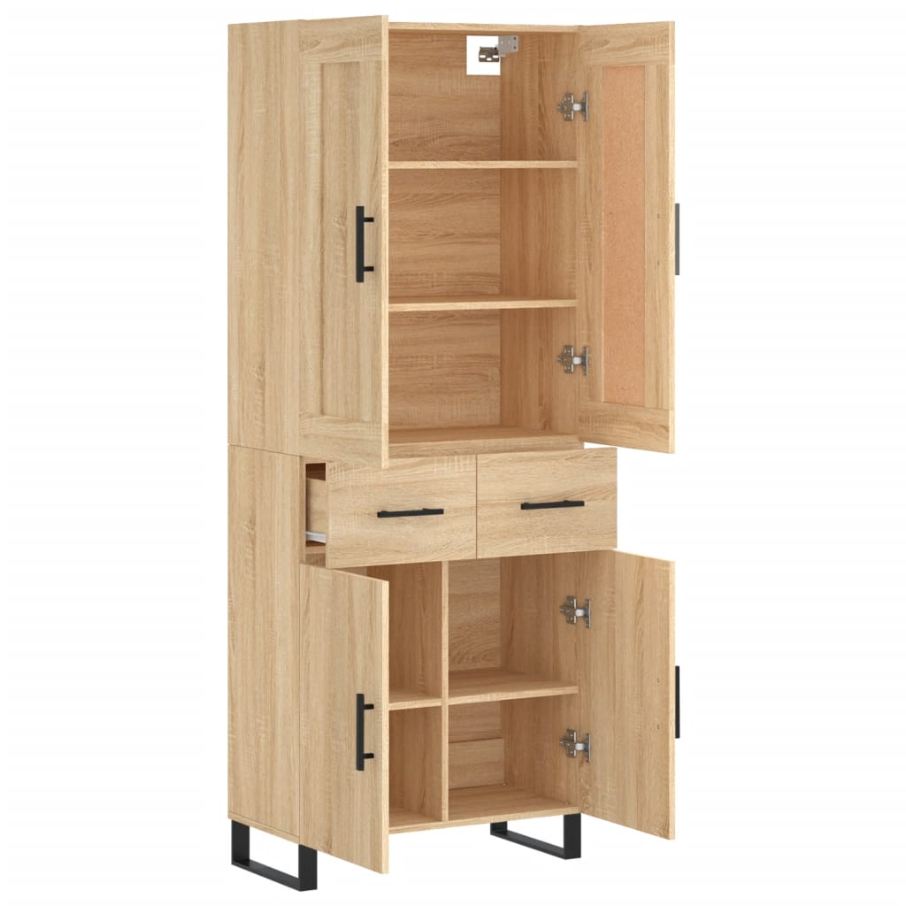 Buffet haut Chêne sonoma 69,5x34x180 cm Bois d'ingénierie - XIOS