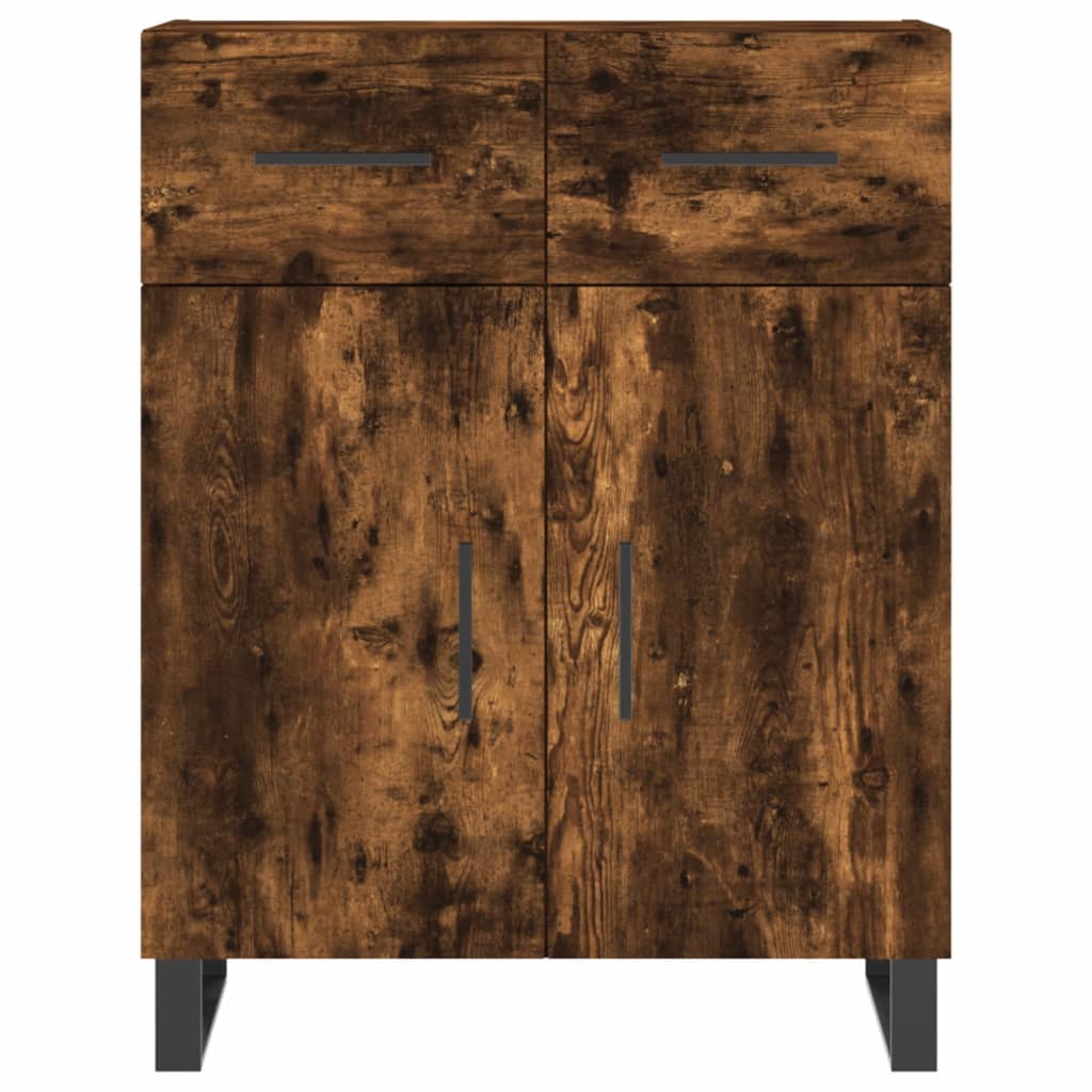 Buffet haut Chêne fumé 69,5x34x180 cm Bois d'ingénierie - XIOS