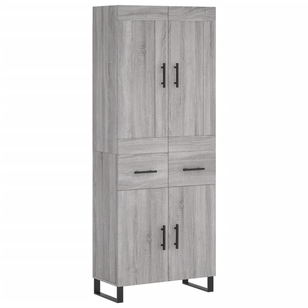 Buffet haut Sonoma gris 69,5x34x180 cm Bois d'ingénierie - XIOS