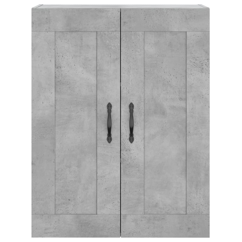 Buffet haut Gris béton 69,5x34x180 cm Bois d'ingénierie - XIOS