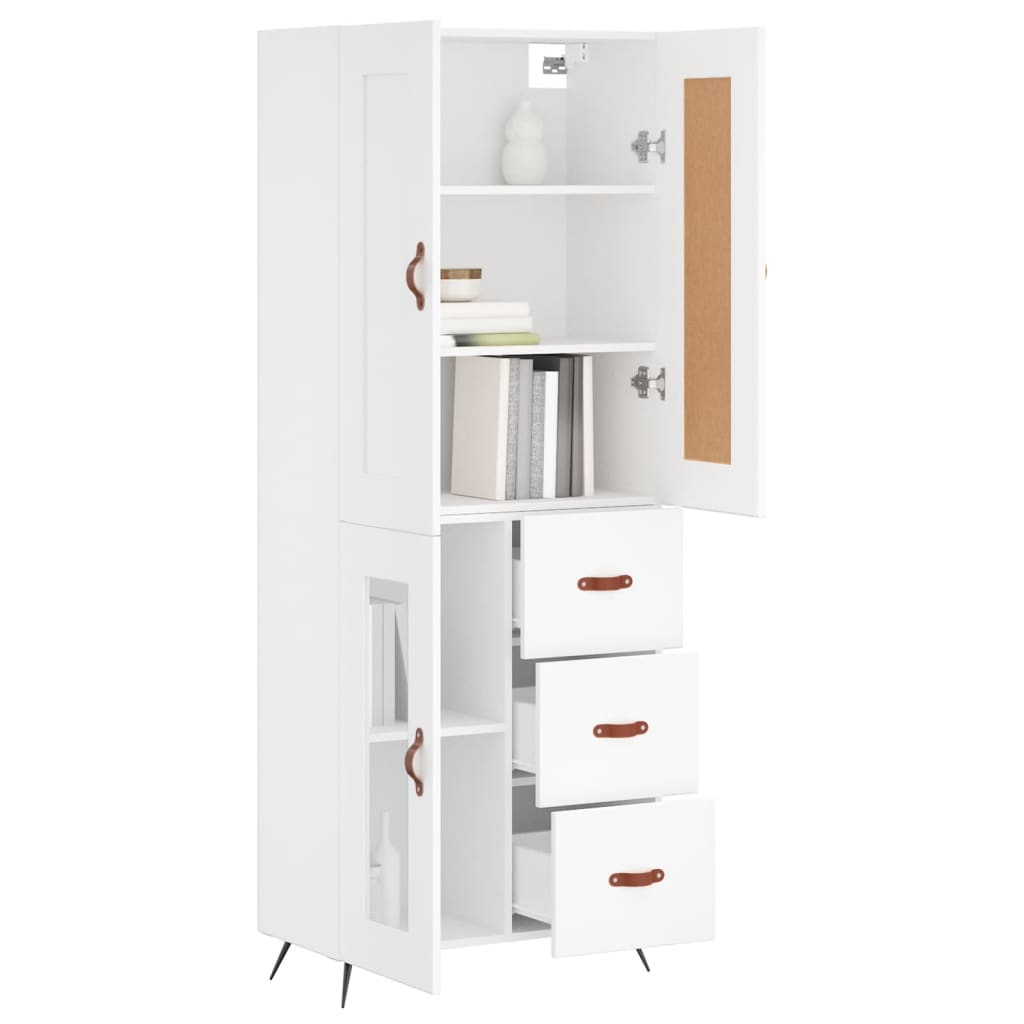 Buffet haut Blanc 69,5x34x180 cm Bois d'ingénierie - XIOS