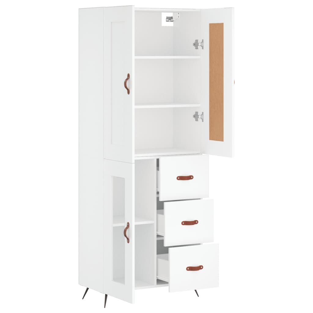Buffet haut Blanc 69,5x34x180 cm Bois d'ingénierie - XIOS
