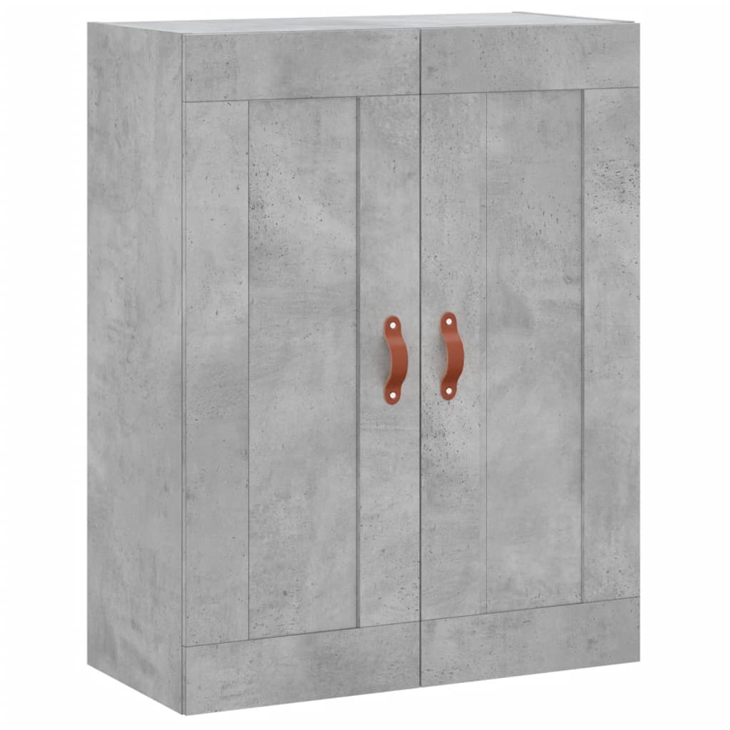 Buffet haut Gris béton 69,5x34x180 cm Bois d'ingénierie - XIOS