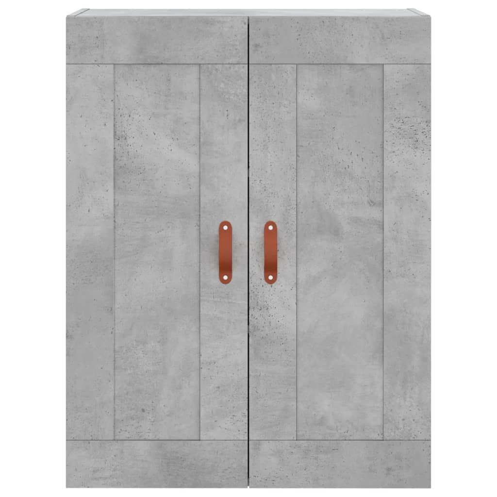 Buffet haut Gris béton 69,5x34x180 cm Bois d'ingénierie - XIOS